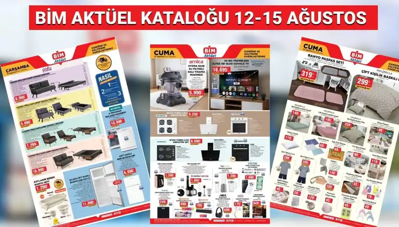 BİM’in 12-15 Ağustos 2025 Aktüel Kataloğu: Alışverişte Yeni Fırsatlar!