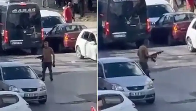 Başakşehir'de Pompalı Tüfekli Korku Dolu Anlar! Sokağı Kapattı