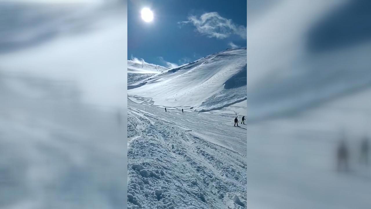 Palandöken'de Kar Kütlesi Düştü